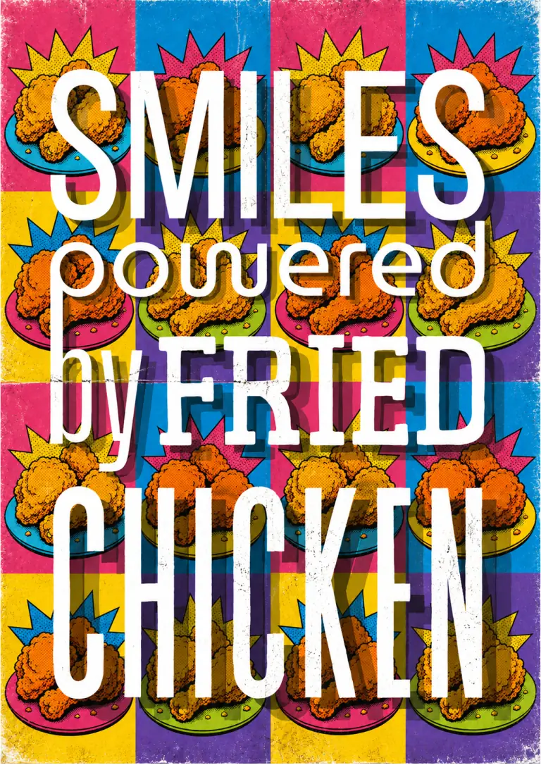 Fried Chicken print artwork from the Good Mood Dinner collection